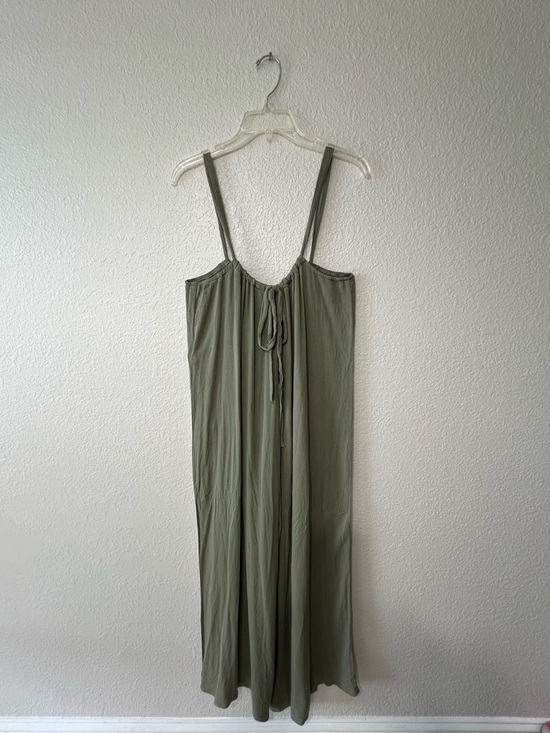 Pants - Emery Rose Size Lg Olive Green Women's Romper Jumpsuit Ankle Length Wide Leg